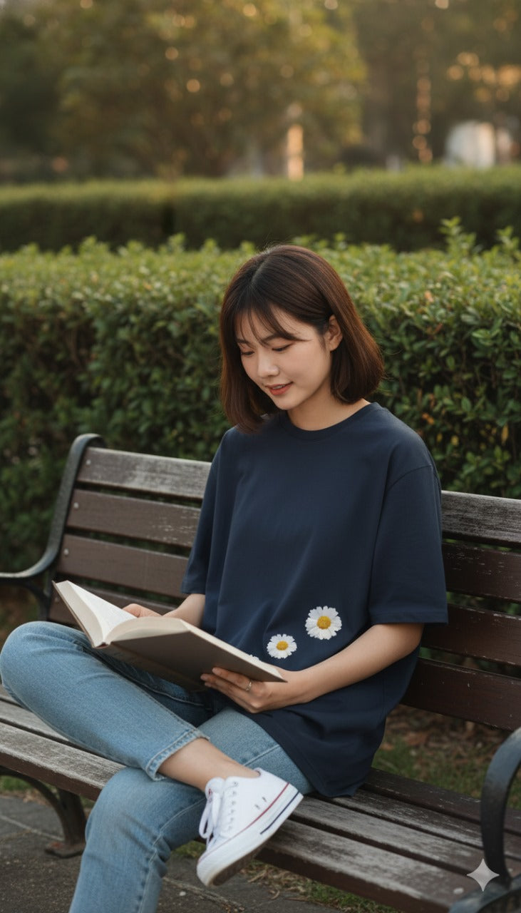 Bloom Path Daisy T-Shirt – Embrace Simplicity in Style