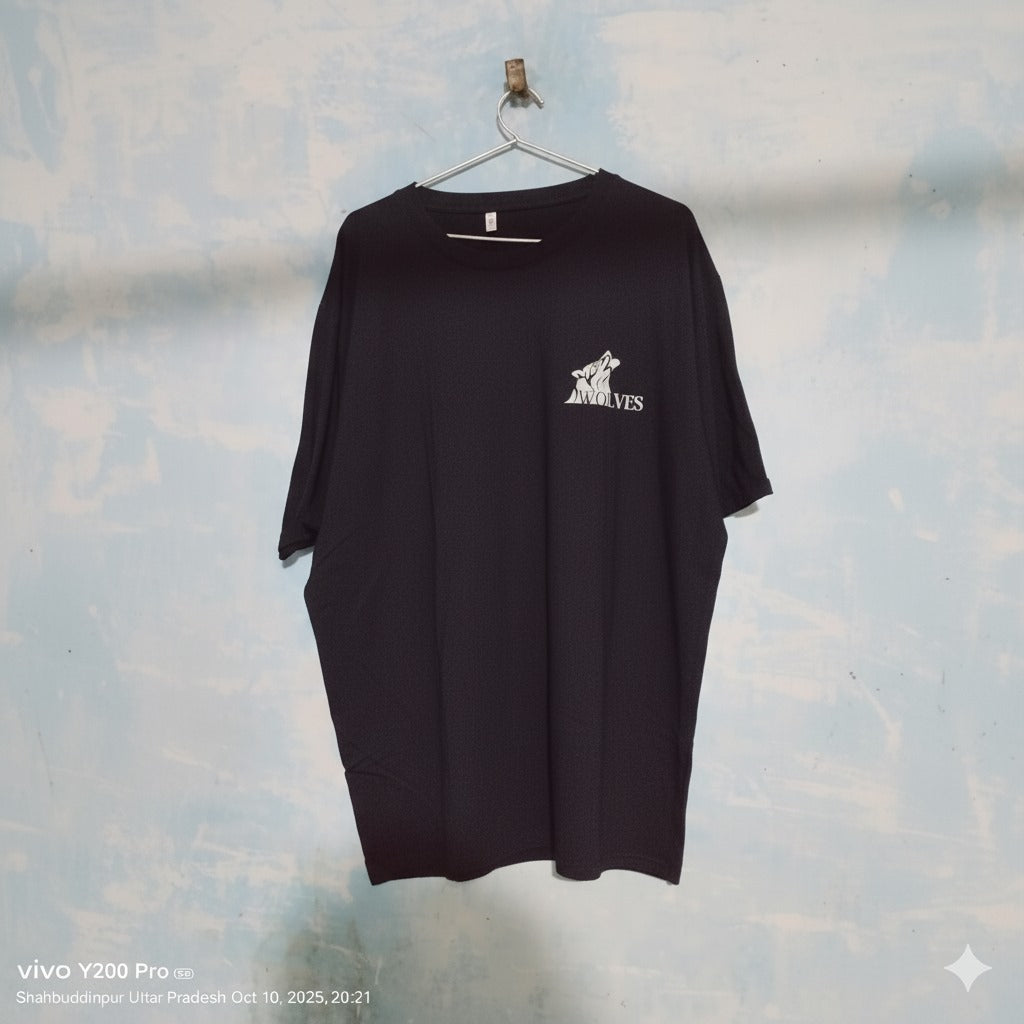 Black Oversized T-Shirt – “Space Pizza”